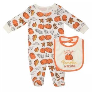 Baby Starters Pajama Set with Bib NWT